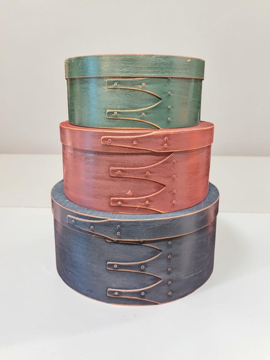None Other - Nesting Shaker Box Set Of 3 Dove Tail Joints Primitive Farmhouse Vintage Style